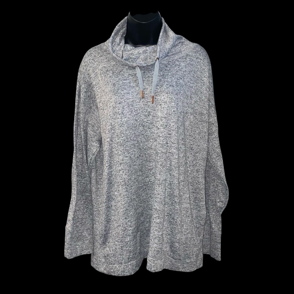 Old Navy Women's Funnel Neck Tunic Pullover Sweater Gray Long Sleeve Size Large